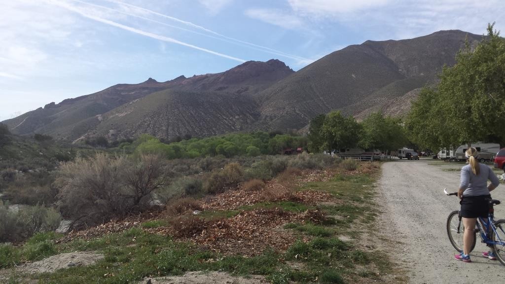 Exploring the campground on our bikes