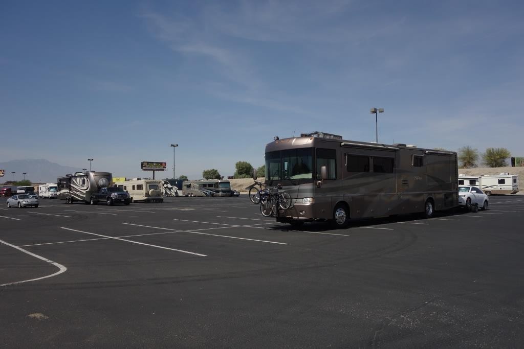 Huge overnight RV parking at Spotlight 29 Casino